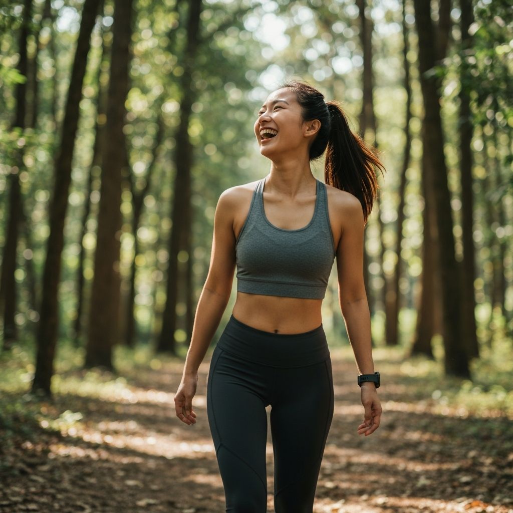 Personne pratiquant des activités de bien-être en plein air